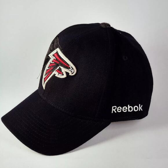Atlanta Falcons Big Logo Hat Reebok Fitmax '70 Team Apparel Mens NFL Black S/M - Picture 2 of 11